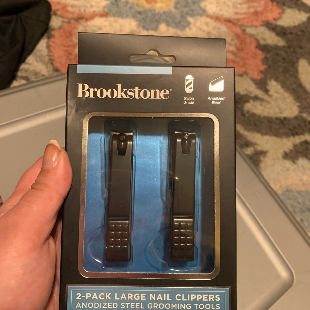 Brookstone 2 pack of high quality nail clippers all black